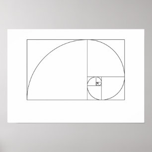 Poster Spiral de Fibonacci