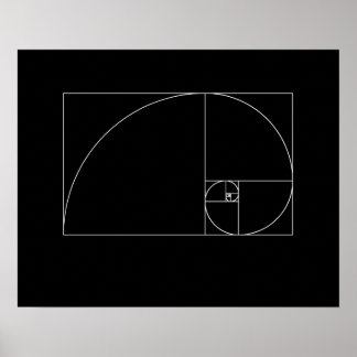Poster Spiral de Fibonacci