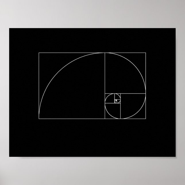 Poster Spiral de Fibonacci (Devant)