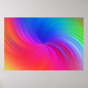 Poster Spirale arc-en-ciel