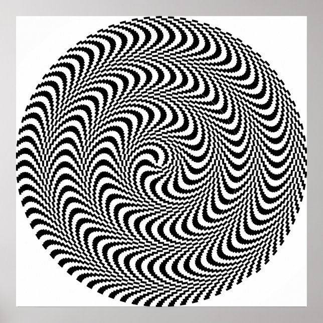 Poster Spirale de bloc optique colorable (Devant)