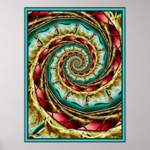 Poster Spirale dorée