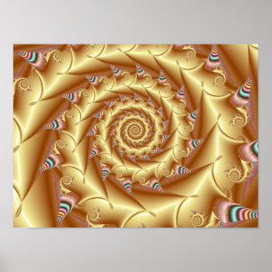 Poster Spirale dorée