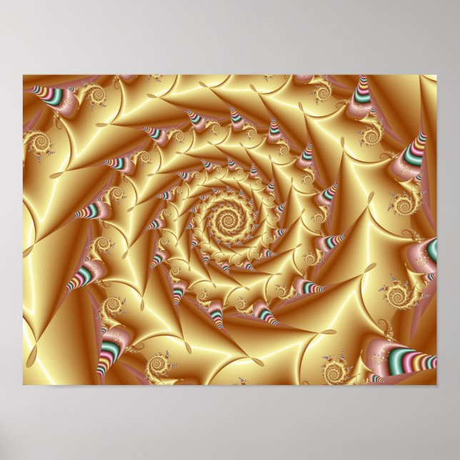 Poster Spirale dorée (Devant)
