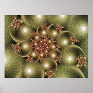 Poster Spirale dorée brillante