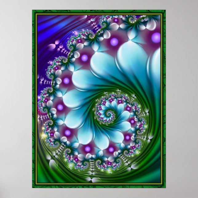 Poster Spirale en fleur de mer (Devant)