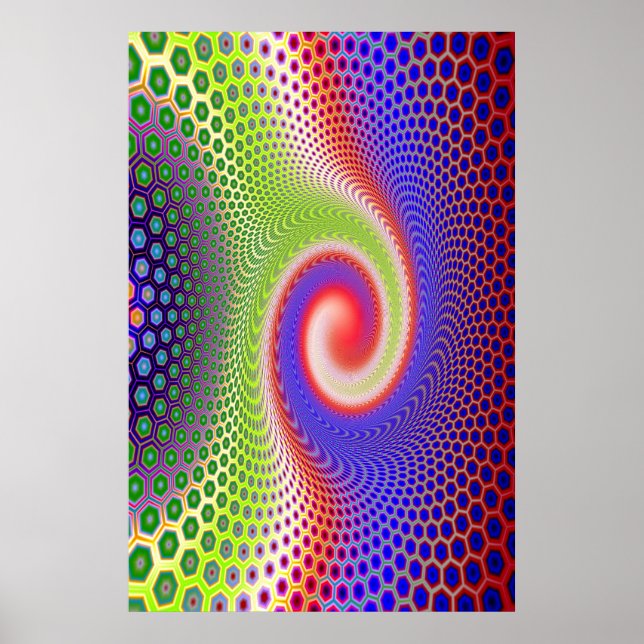 Poster Spirale Hexacomb (Devant)