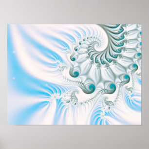 Poster Spirale neige hivernale