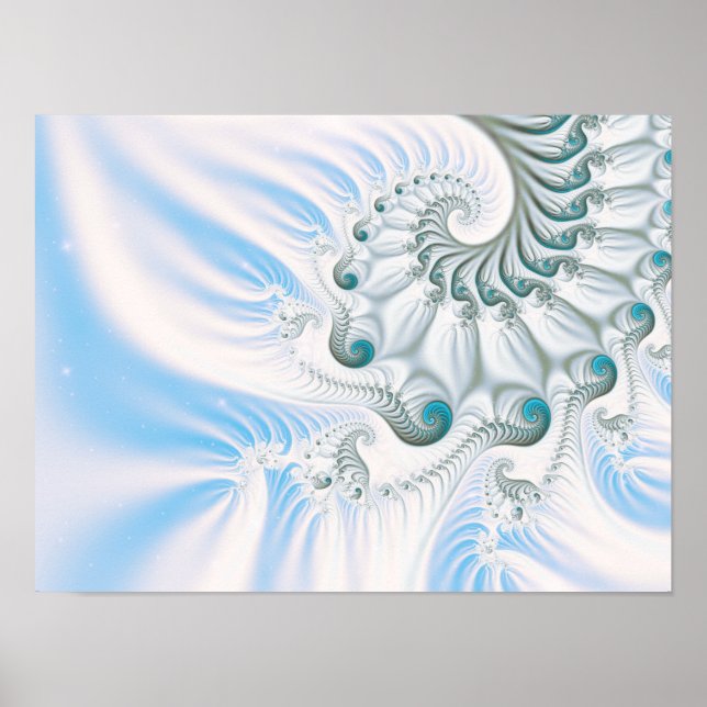 Poster Spirale neige hivernale (Devant)