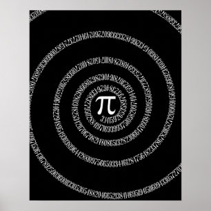 Poster Spirale pour i sur noir solide