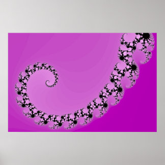 Poster Spirale pourpre Mandelbrot