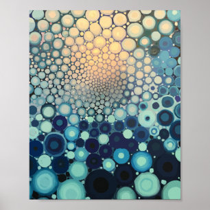 Poster Spirale radiante de cercles concentrés