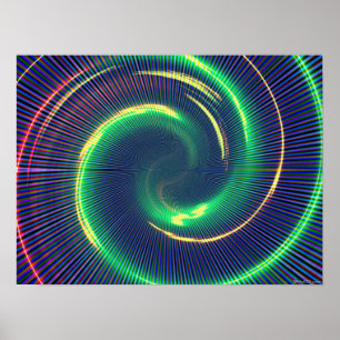 Poster spirale verte