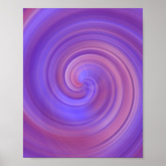 Poster Spirale - Violet rose