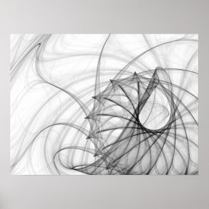 Poster Spirales et épines d'encre