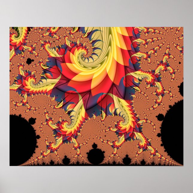 Poster Spirales Mandelbrot (Devant)