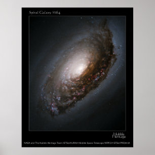Poster SpiralGalaxyM64-2004-04a