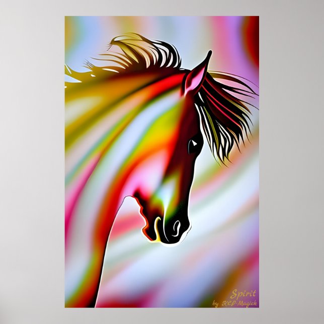 Poster Spirit - AI Imaginaire Art Imprimer Cheval (Devant)
