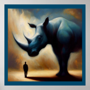 Poster Spirit Animal Rhinoceros 1