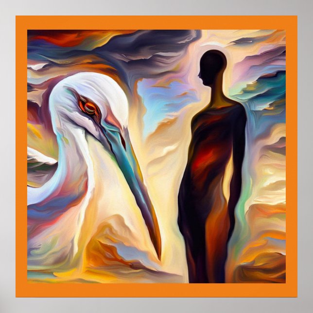 Poster Spirit Animal Stork 2 (Devant)