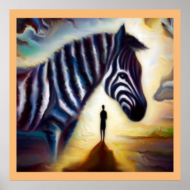 Poster Spirit Animal Zebra 1 (Devant)