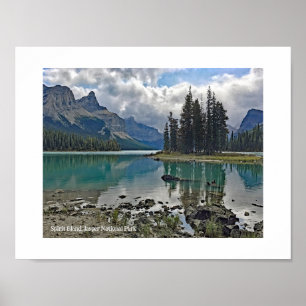 Poster Spirit Island Maligne Lake Parc national du Jasper