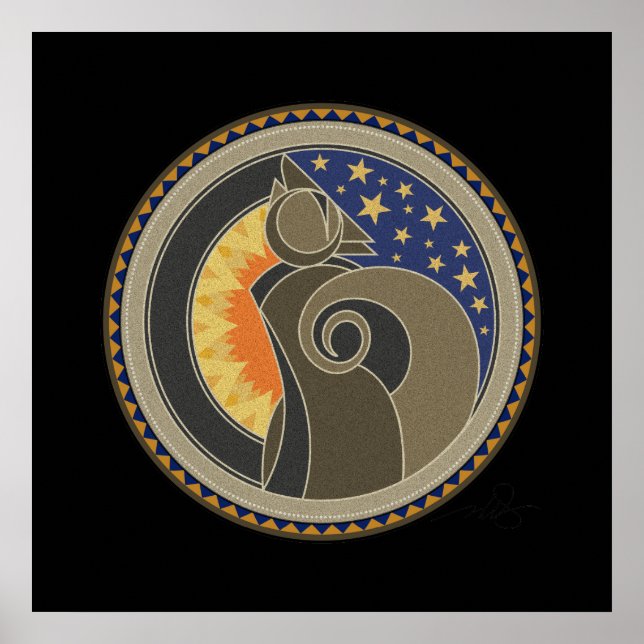 Poster Spirit Of Coyote arrière - plan noir (Devant)