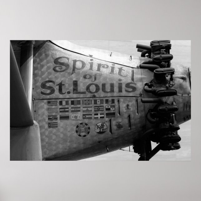 Poster Spirit of St. Louis B&W (Devant)