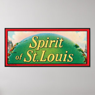 Poster Spirit of St. Louis Cigar Étiquette