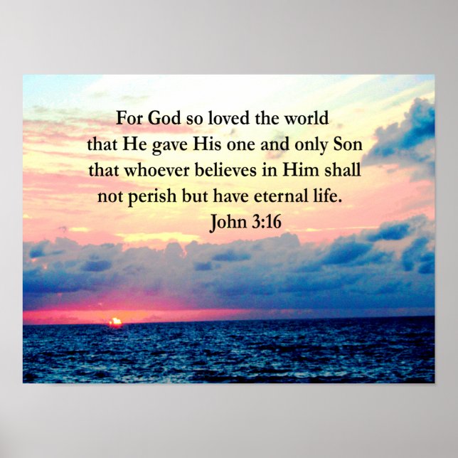 POSTER SPIRITUAL JOHN 3:16 PHOTO (Devant)