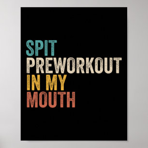 Poster Spirituel Dans Ma Bouche Drôle Gym Bodybuilder