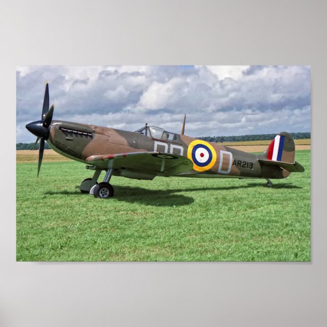 Poster Spitfire AR213 (Devant)