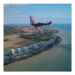 Poster Spitfire au-dessus de l'Angleterre