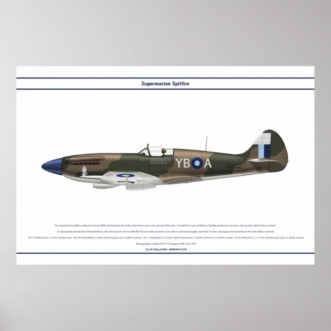 Poster Spitfire GB 17 Sqn 1 (Devant)
