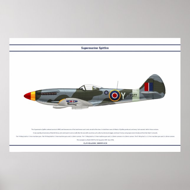 Poster Spitfire GB 28 Sqn 1 (Devant)