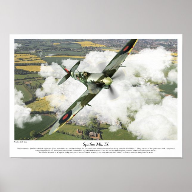 Poster Spitfire Mk. IX (Devant)