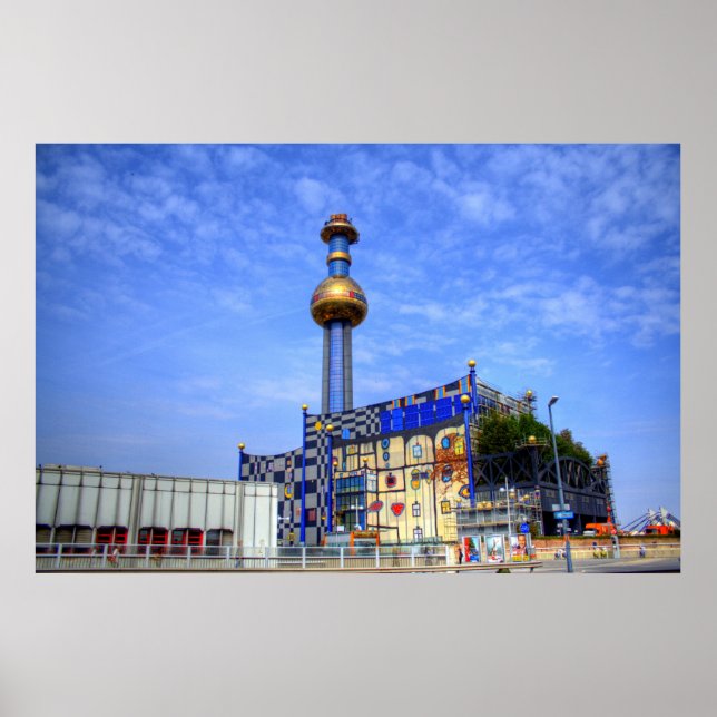 Poster Spittelau, Vienne Autriche (Devant)