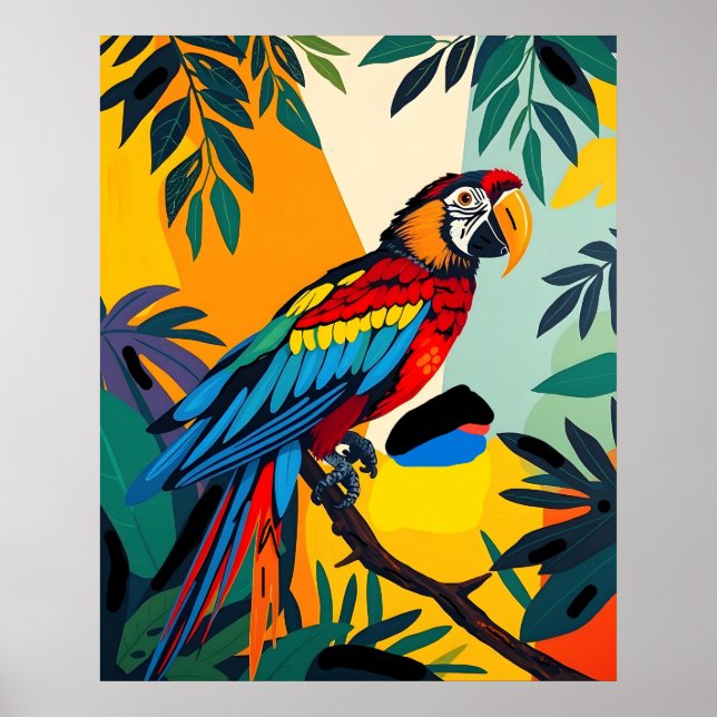 Poster Spix's Macaw - Extinct Wildlife Art Tribute (Devant)