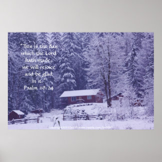 Poster Splendeur neige 3 Imprimer avec verso écriture