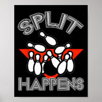 Split Happings Bowling Shirt Funny Spare Ball Team