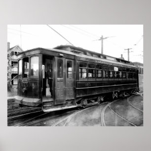POSTER SPOKANE ELECTRIC STREET CAR 1915
