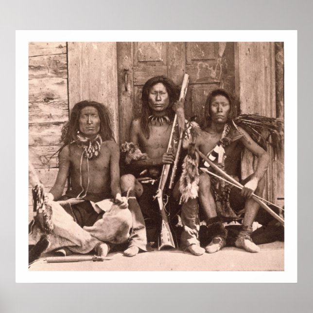 Poster Spokane Indians, 1861 (b/w photo) (Devant)