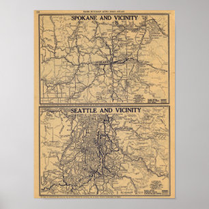 Poster Spokane, Seattle