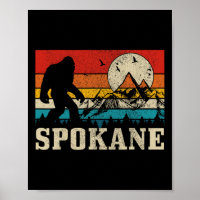 Spokane Washington Bigfoot Vintage Mountain Hunter