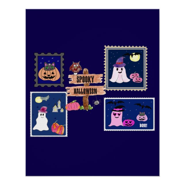 Poster Spooky Halloween Cliipart (Devant)
