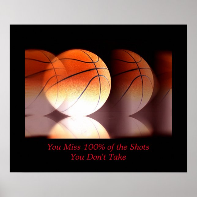 Poster Sport de basket-ball motivationnel (Devant)