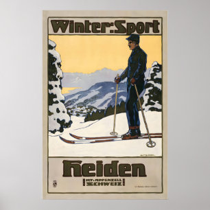 Poster Sport d'hiver Heiden Appenzell Ausserrhoden