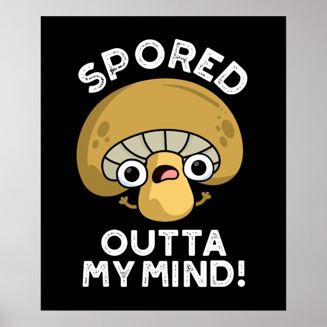 Poster Sportif Extérieur Mon Esprit Drôle Mushroom Pun Da (Devant)