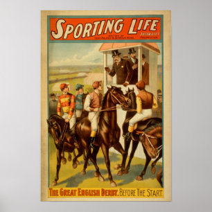 Poster Sporting Life - The Great English Derby Theatre