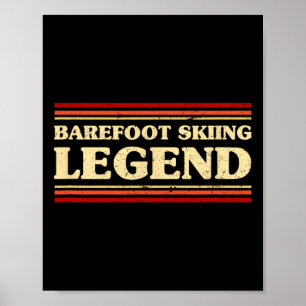 Poster Sports d'aventure de réenfilage de légende de ski 